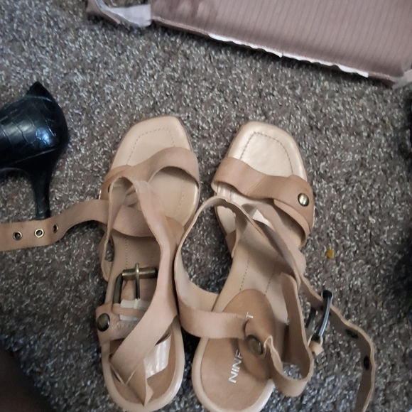 Nine West Tan Block Heel Sandals - Picture 7 of 11